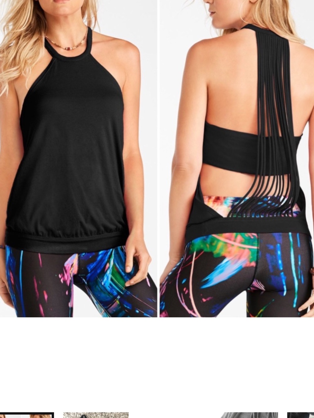 Fabletics Emma tank NWT black
